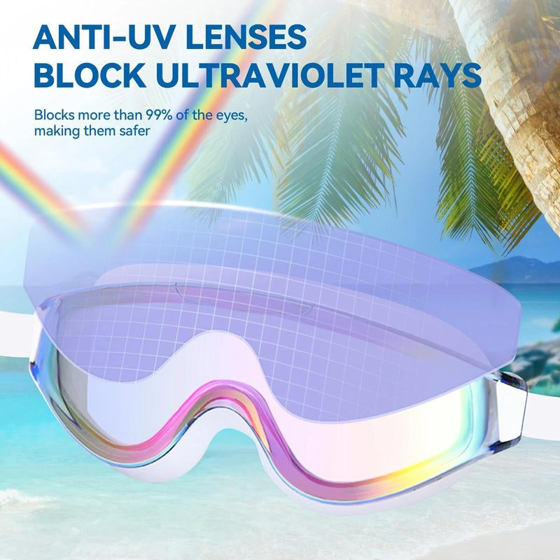 1 Packswim Goggles for Adult, No Leaking Anti-Fog UV Protection Swimming Goggles, 180° Wide View Clear Vision Pool Goggles Outdoorfun