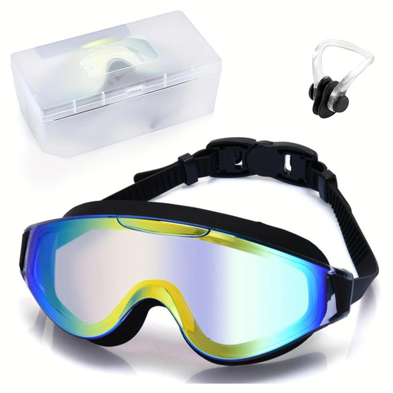 1 Packswim Goggles for Adult, No Leaking Anti-Fog UV Protection Swimming Goggles, 180° Wide View Clear Vision Pool Goggles Outdoorfun